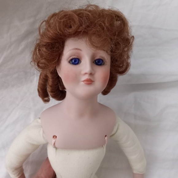 Vintage Victorian Reproduction Artist Porcelain Doll - Picture 2 of 15